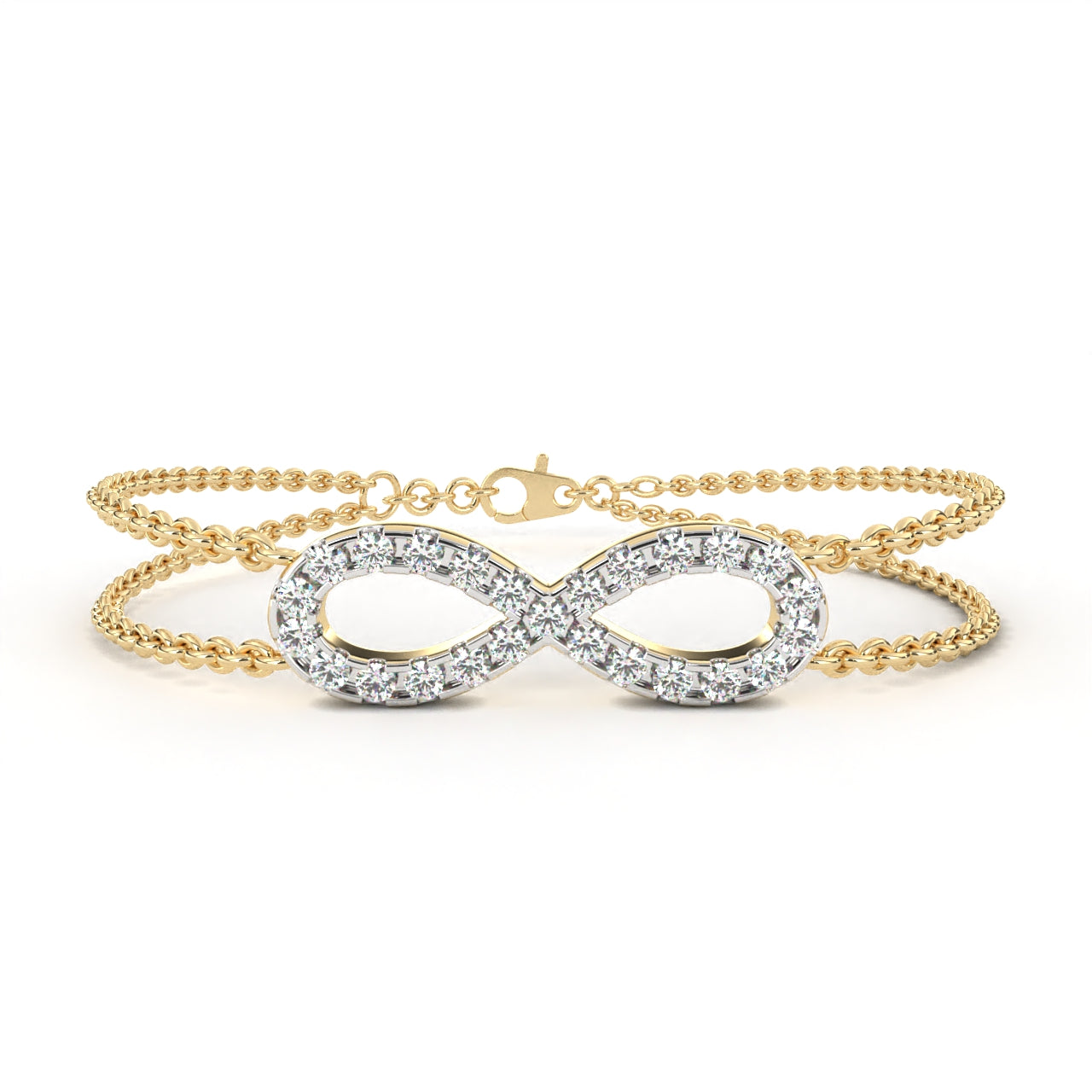 Solitairekart 0.39ct Round Cut Natural Diamond Bracelet-HI Color. VS-SI Clarity